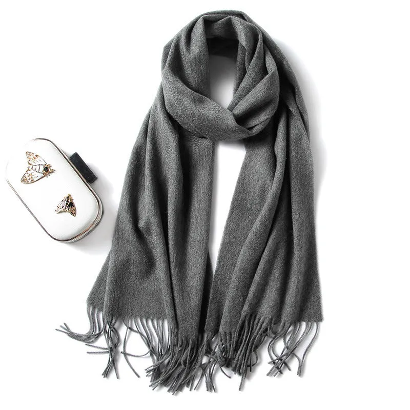 100% Pure Cashmere Thickened Dual-purpose Warm Shawl Cashmere Scarf for Men and Women