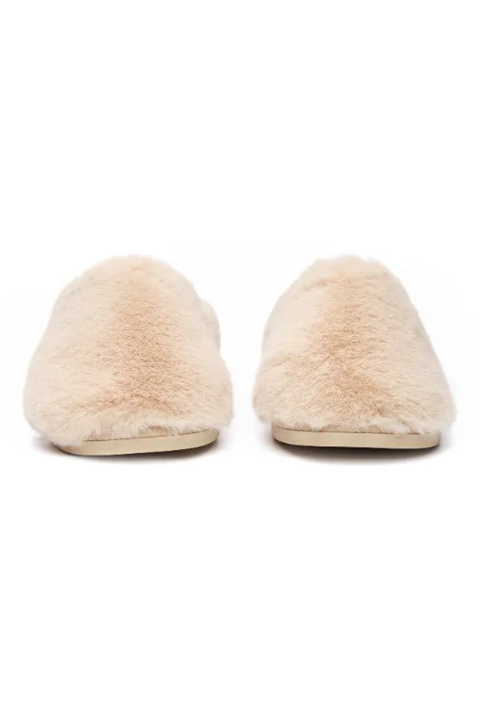 Ariana Luxury Faux Fur Mule Slippers