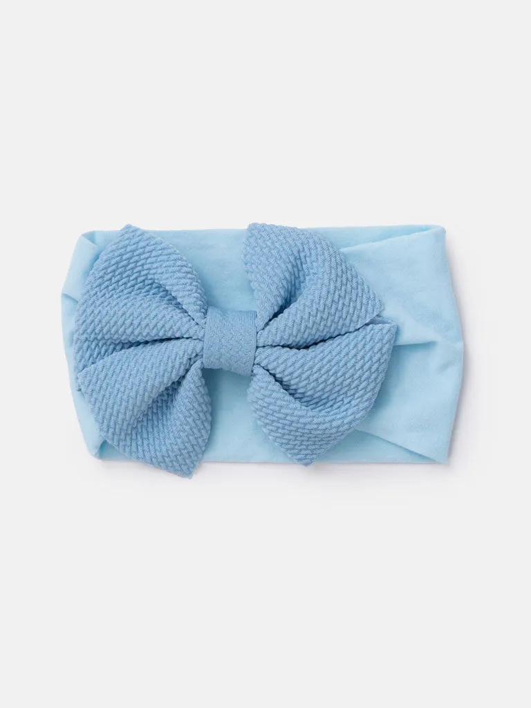 Baby Girl Texture Bow Hairband - Pink Tones