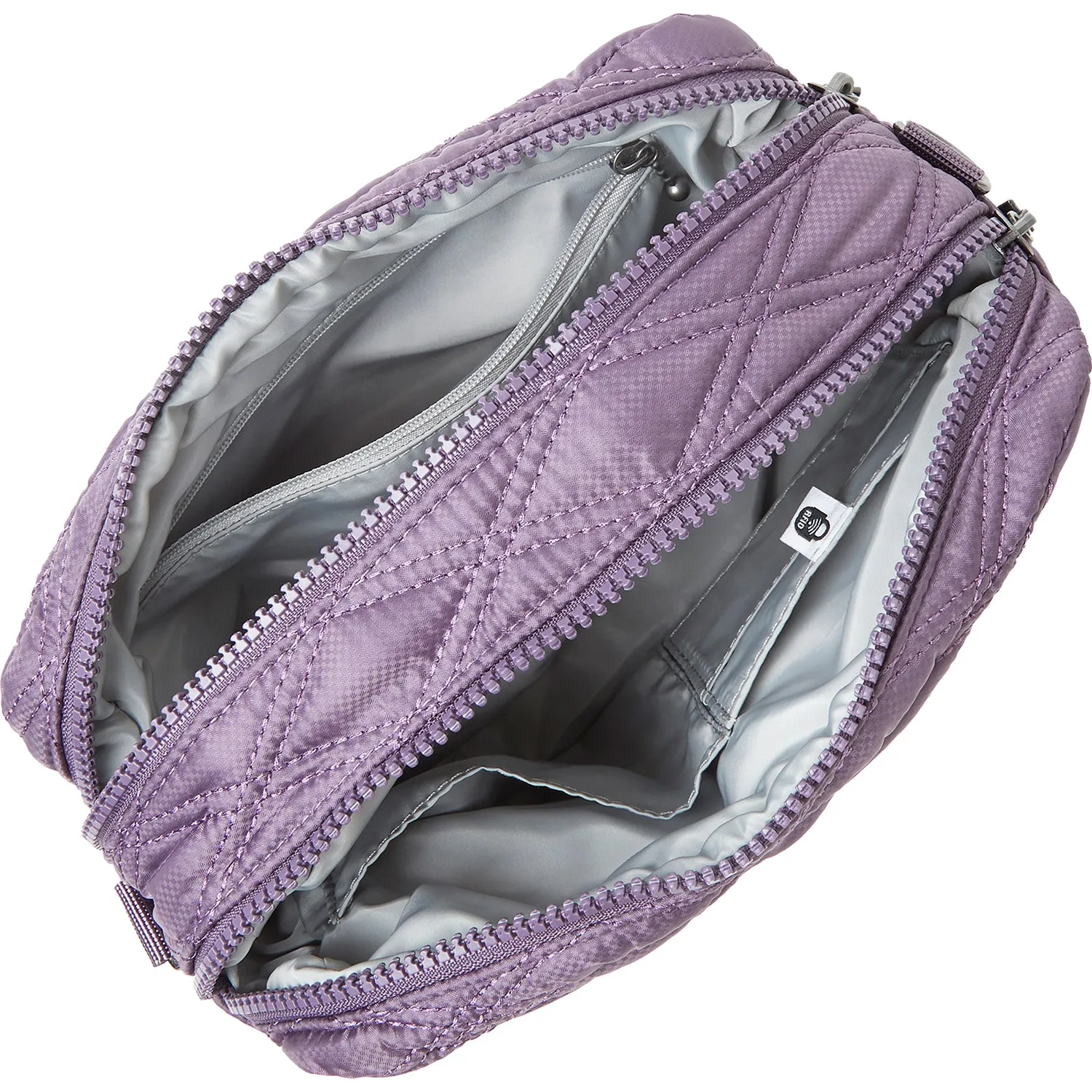 Baggallini Quilted Crossbody Vintage Violet Nylon