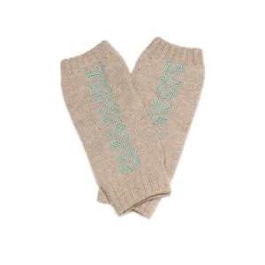 BEIGE CASHMERE MITTENS