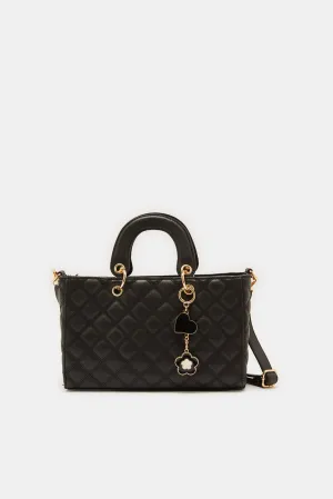 Black Quilted Day Bag