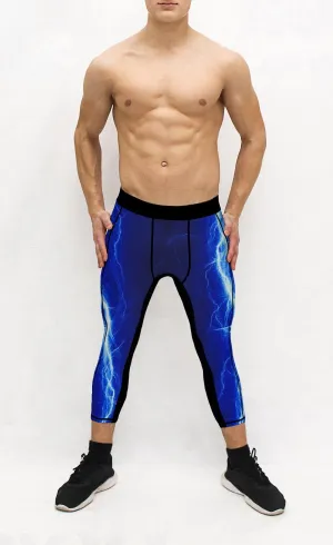 Blue Lightning Men's Pocket Tights