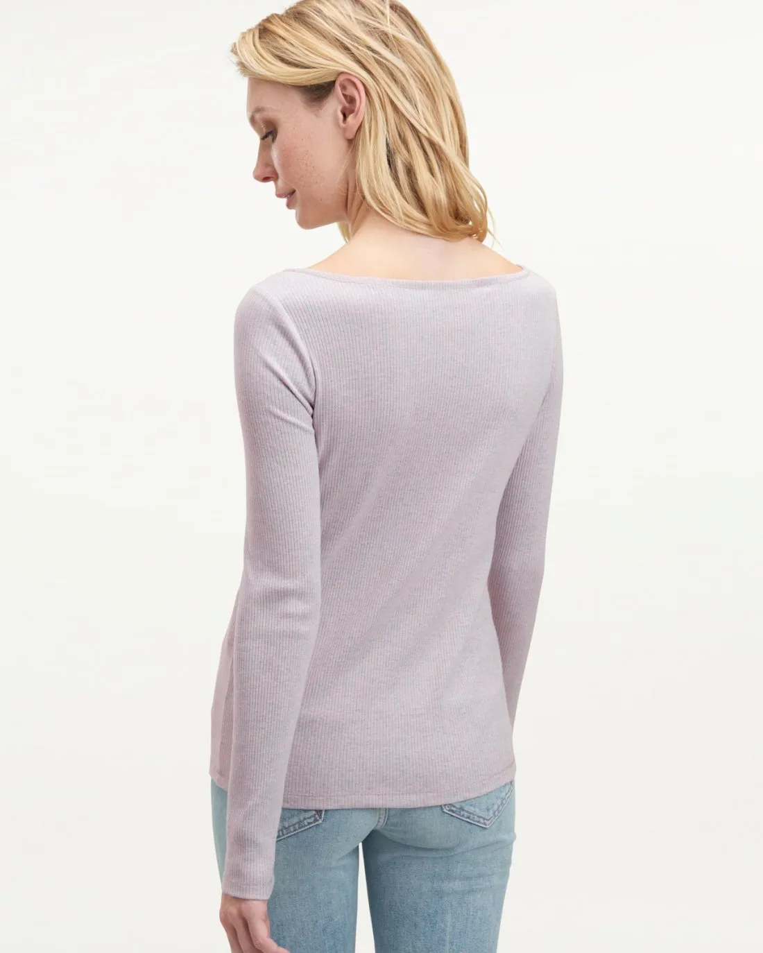 Botanical Dyed Rib Long Sleeve Layering Tee