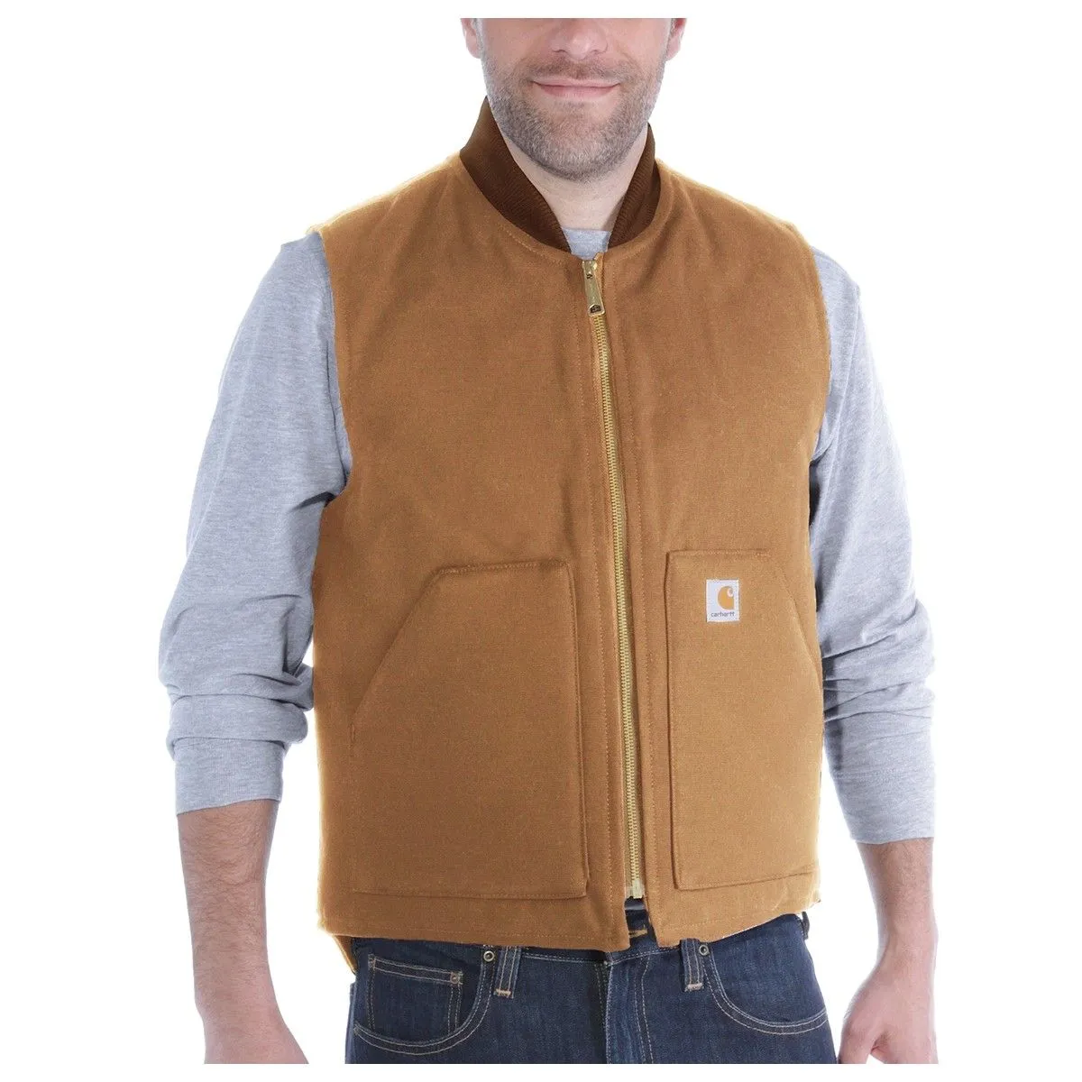 Carhartt&#x20;V01&#x20;Duck&#x20;Vest&#x20;Arctic&#x20;Quilt&#x20;Lined&#x20;V1&#x20;-&#x20;C.&#x20;Brown