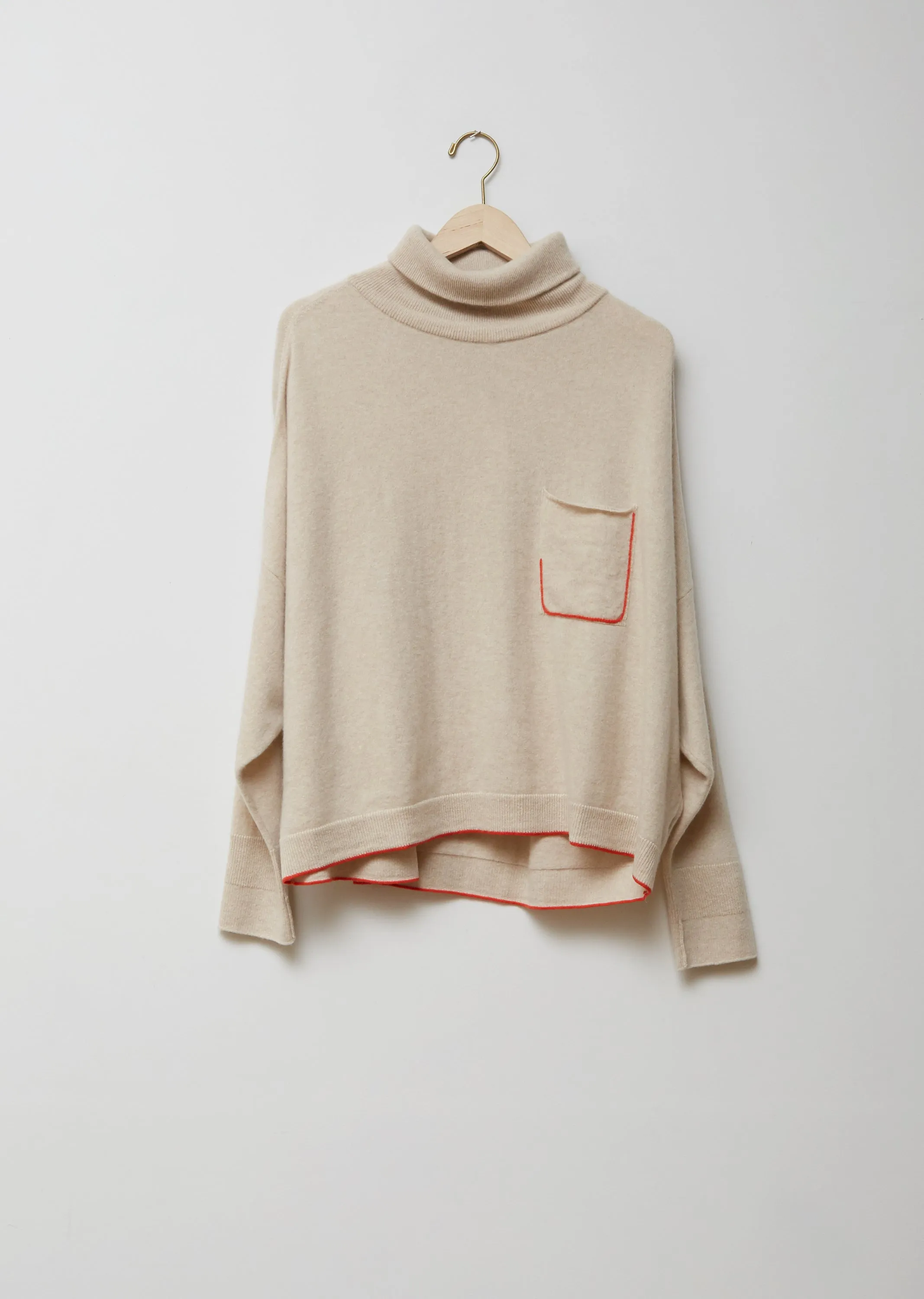 Cashmere Turtleneck Sweater with Pocket