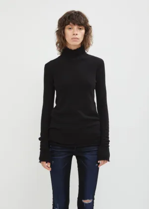 Distressed Skinny Turtleneck