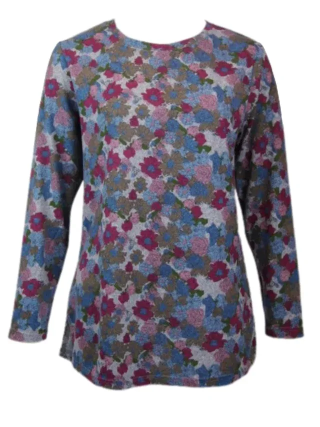 Equinox - Long Sleeve Top Pink Floral