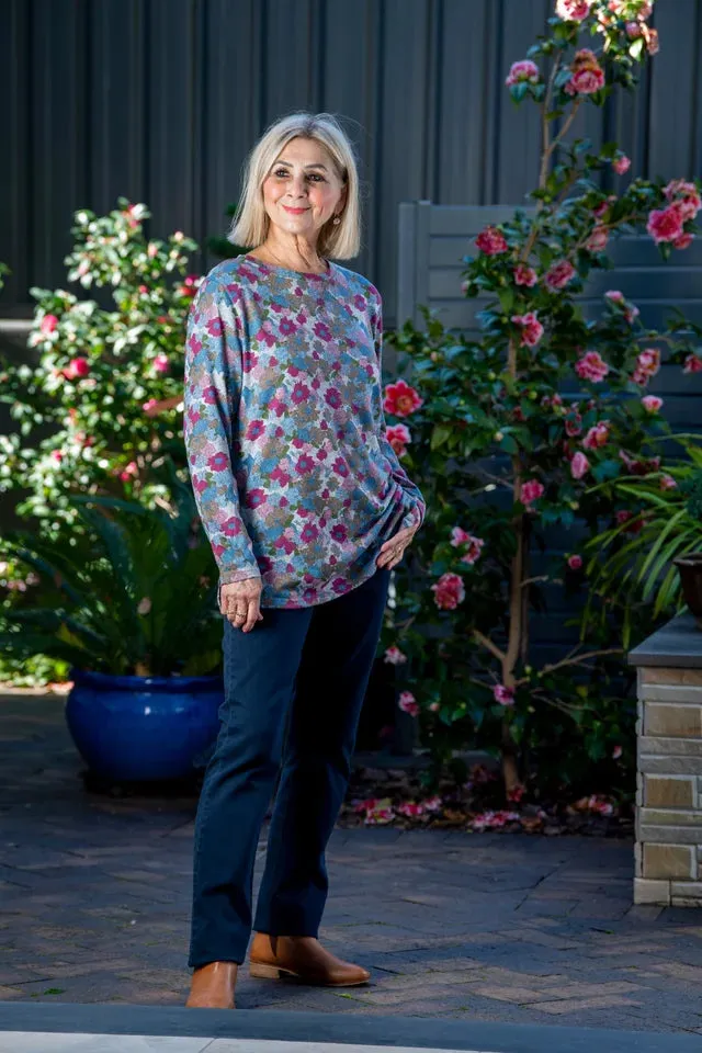 Equinox - Long Sleeve Top Pink Floral