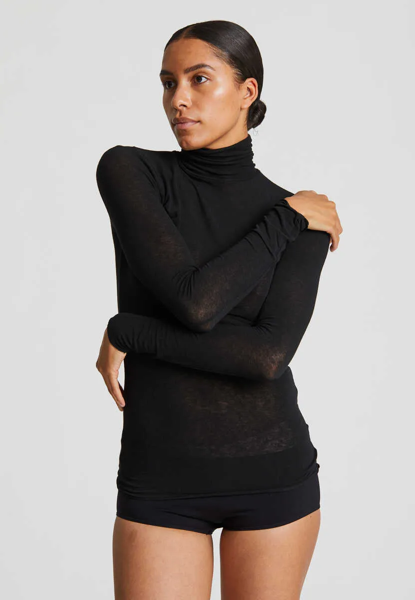 FOREVER BASIC PACK - ANNA WOOL TURTLENECK - BLACK & OFF WHITE