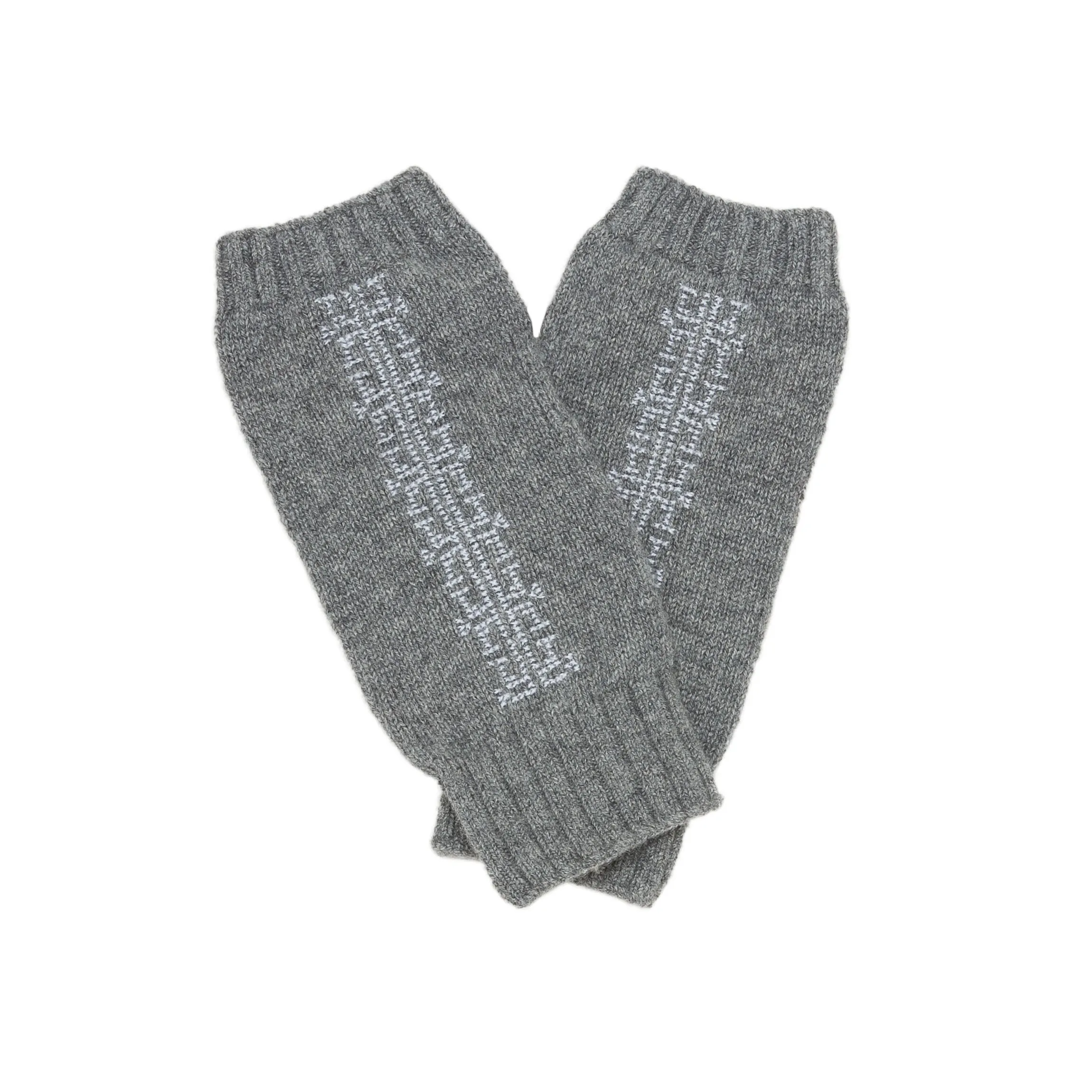 GRAY CASHMERE MITTENS