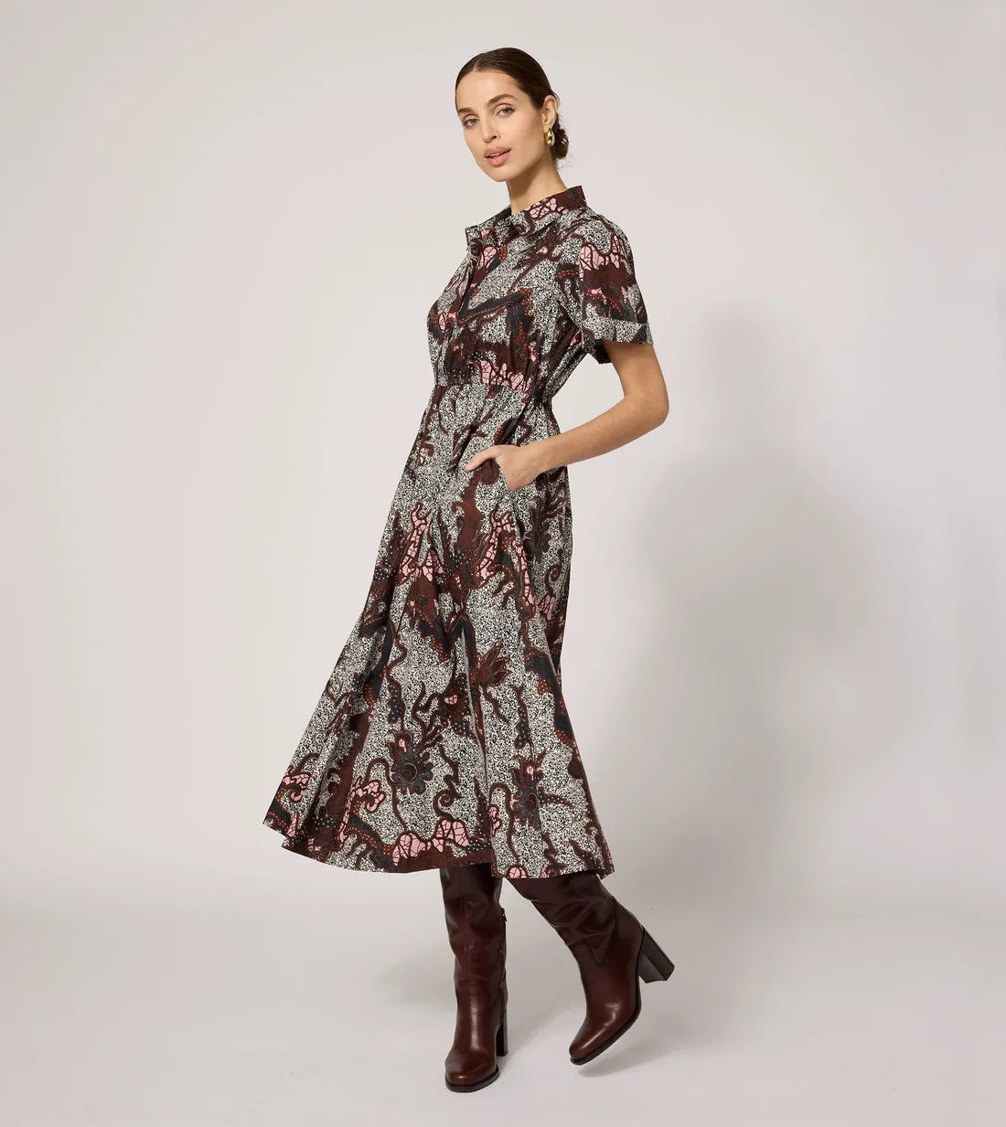 Joanne Midi Dress - Castello Print