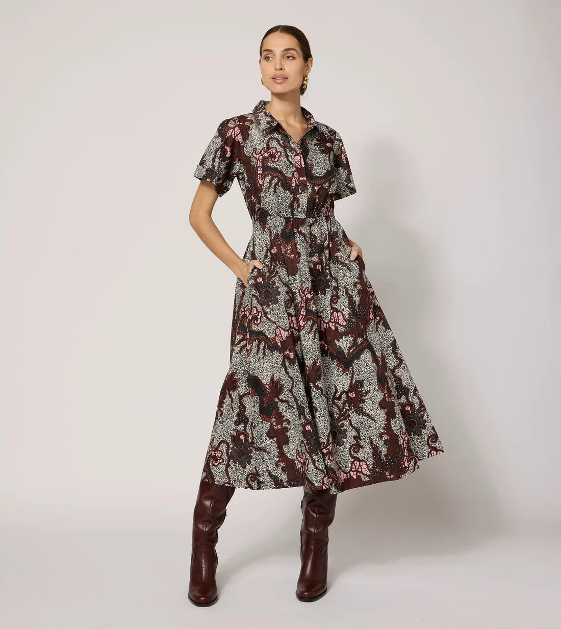 Joanne Midi Dress - Castello Print