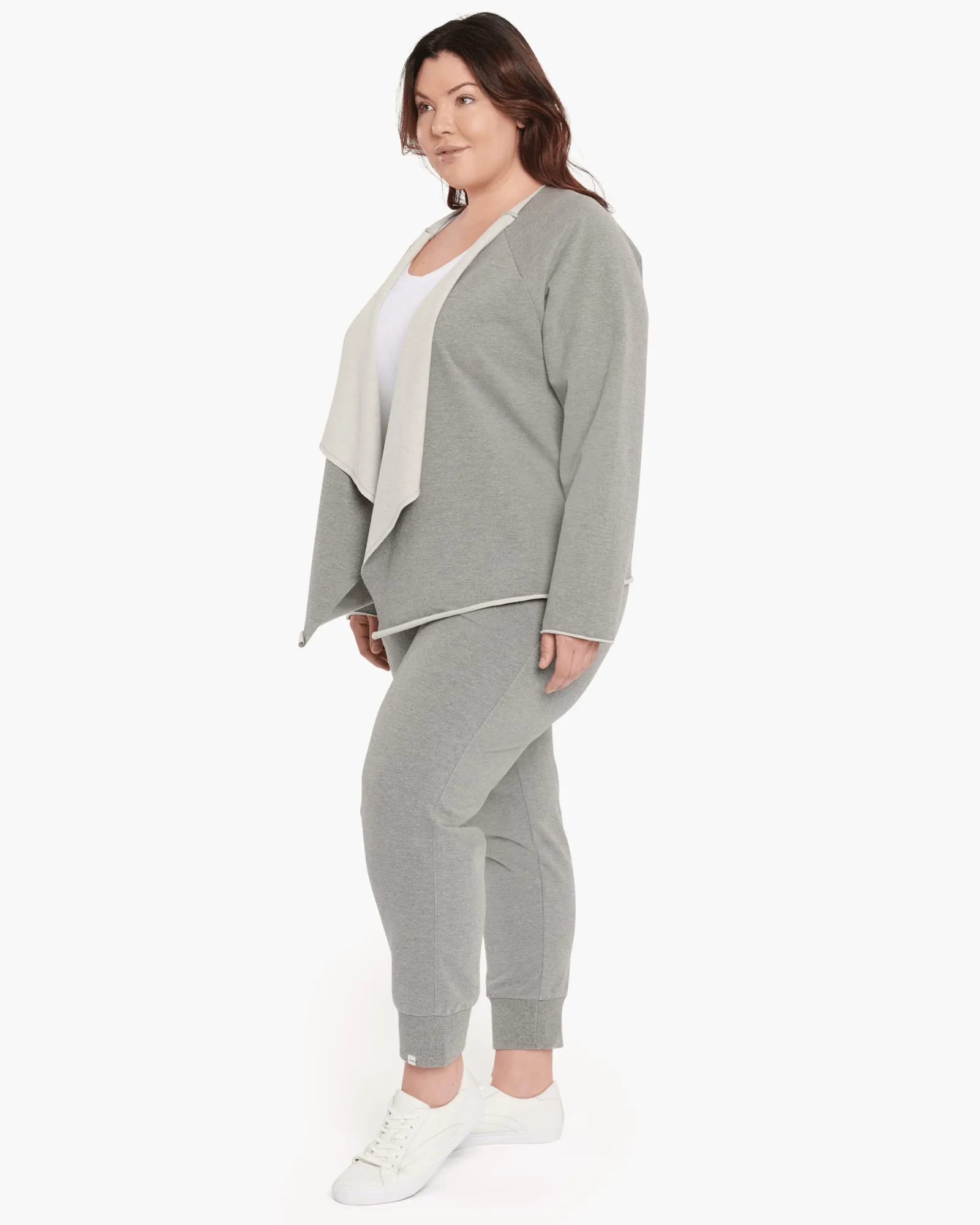 Juliana Waterfall Cardigan | Lt Heather Grey