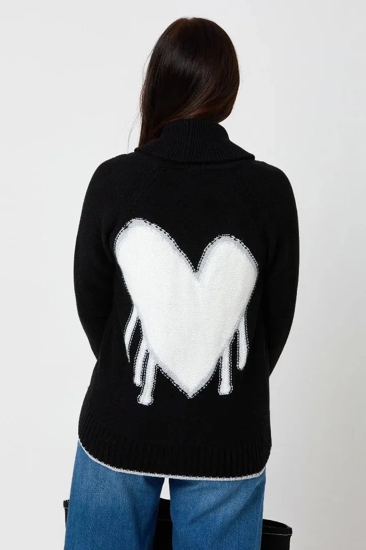 Kerri Rosenthal Drippy Heart Cardigan