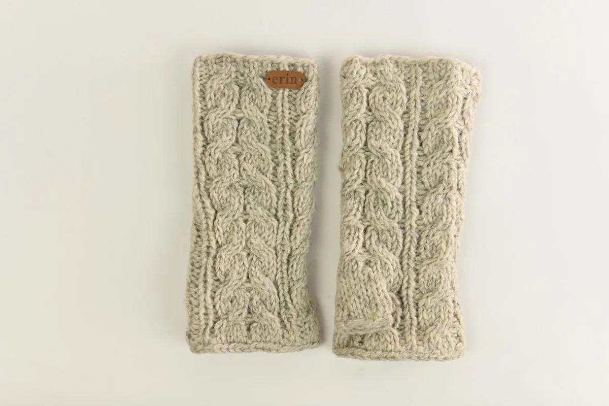 Knit Hand Warmers - Oatmeal