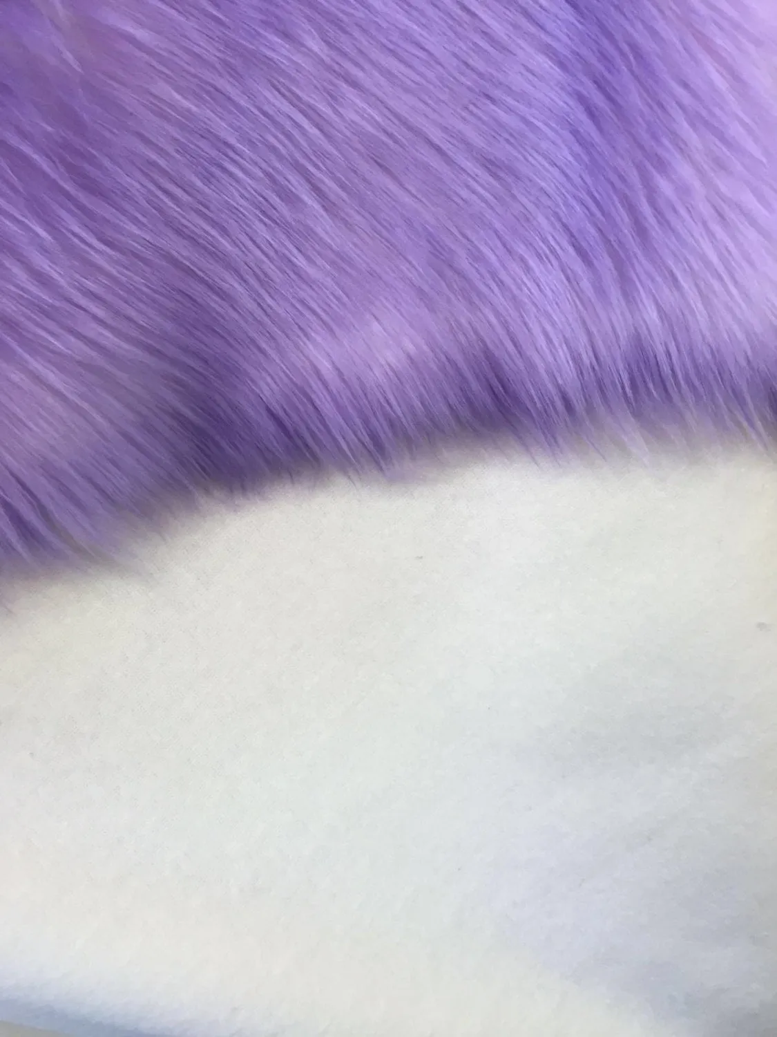 Lilac/ivory deluxe cotton candy design- shaggy faux fun fur- super soft faux fur- sold by the yard-