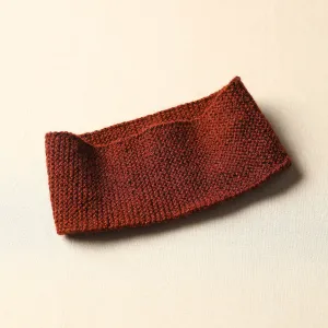 Maroon - Kumaun Hand Knitted Woolen Warm Headband 01