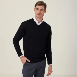 Men's Australian Merino Wool V-Neck Sweater - CATE2B