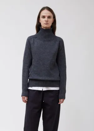 MHL Saddle Sleeve Roll Neck Wool Sweater