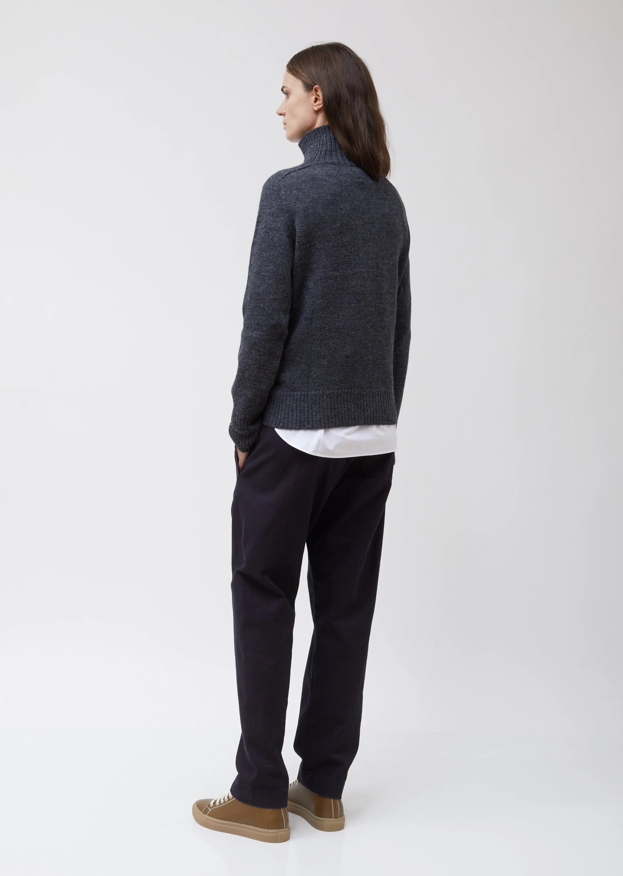 MHL Saddle Sleeve Roll Neck Wool Sweater