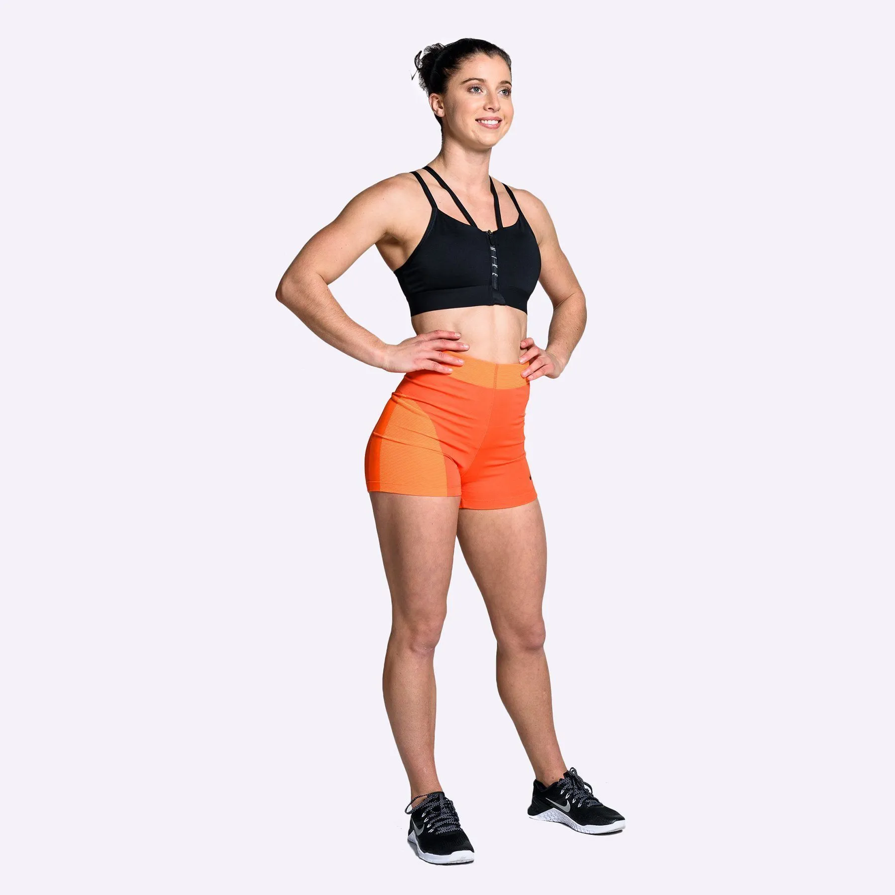 Nike - Pro HyperCool Women's 3inch Shorts - Team Orange/Total Orange/Black