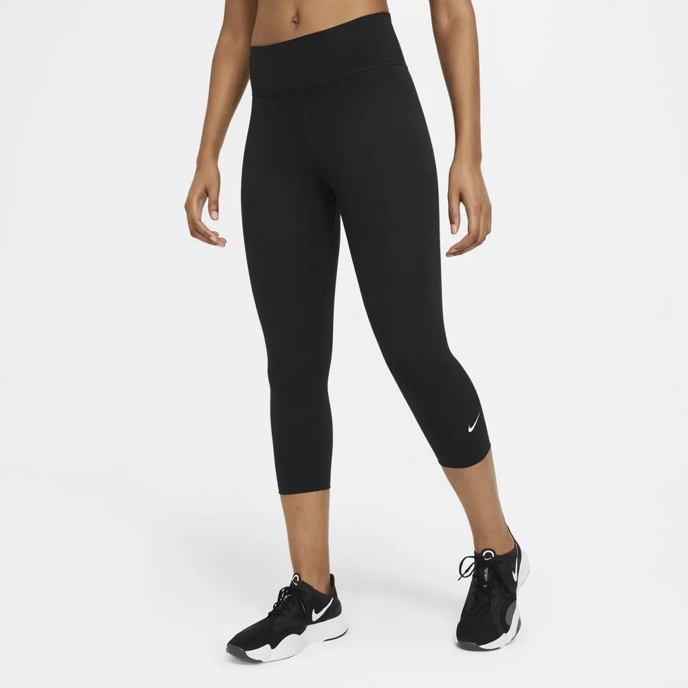 Nike Women's One Capri Tight Black / White