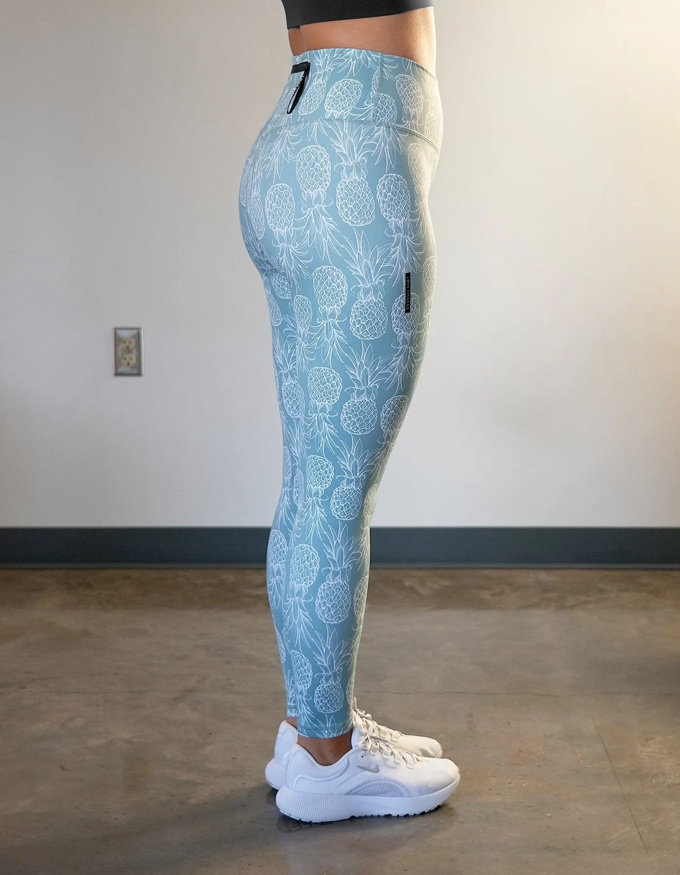 Pineapple Leggings - Dusty Blue