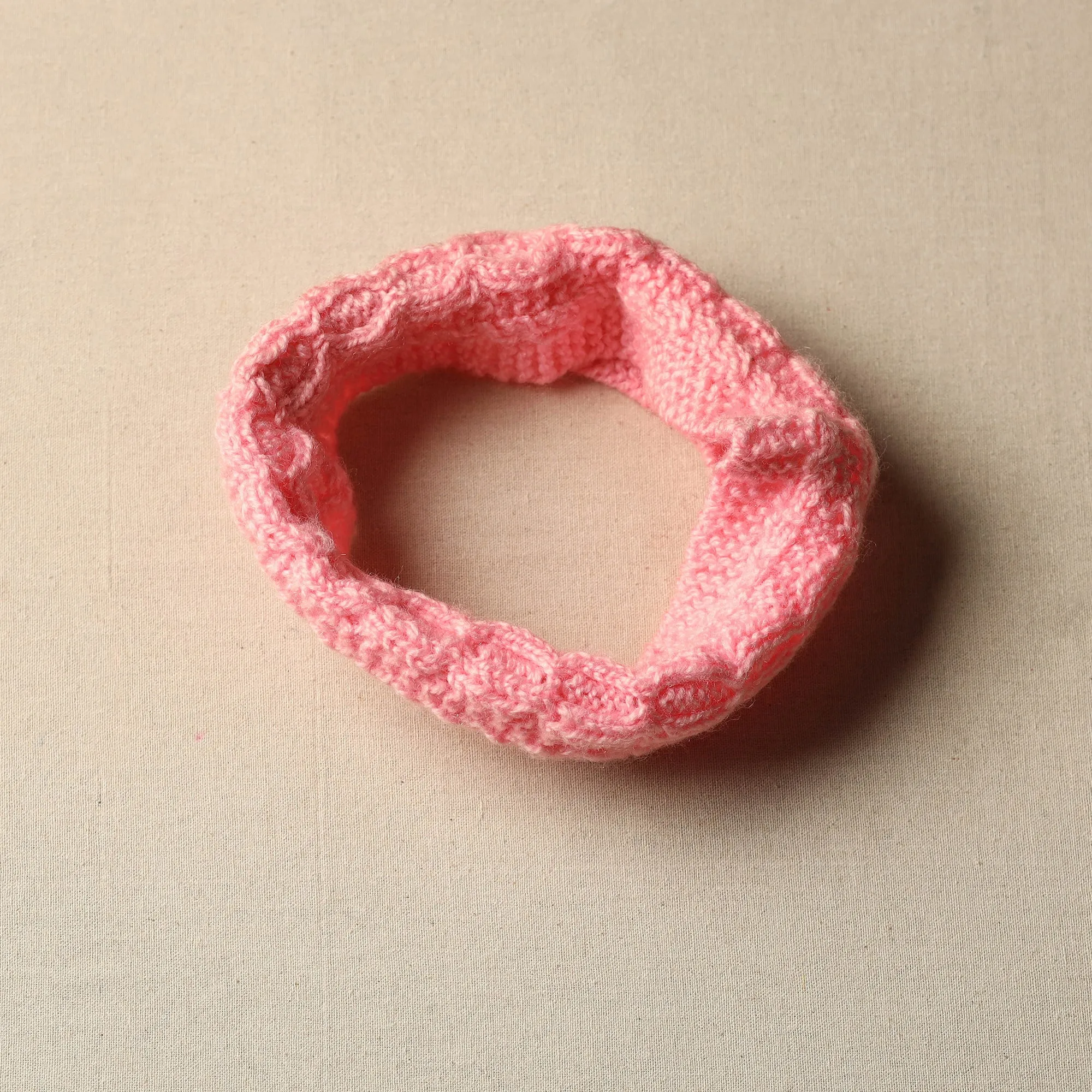 Pink - Kumaun Hand Knitted Woolen Warm Headband 33