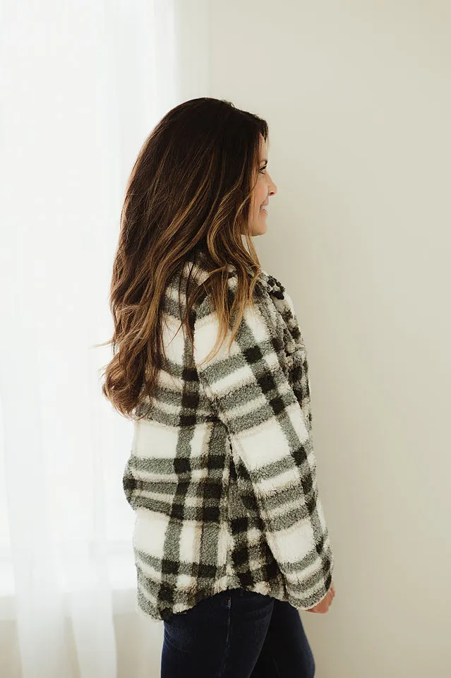 Plaid Fur Jacket