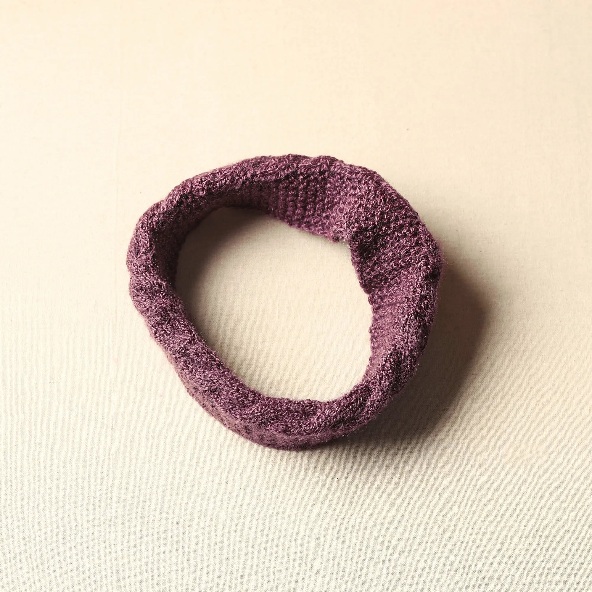 Purple - Kumaun Hand Knitted Woolen Warm Headband 30