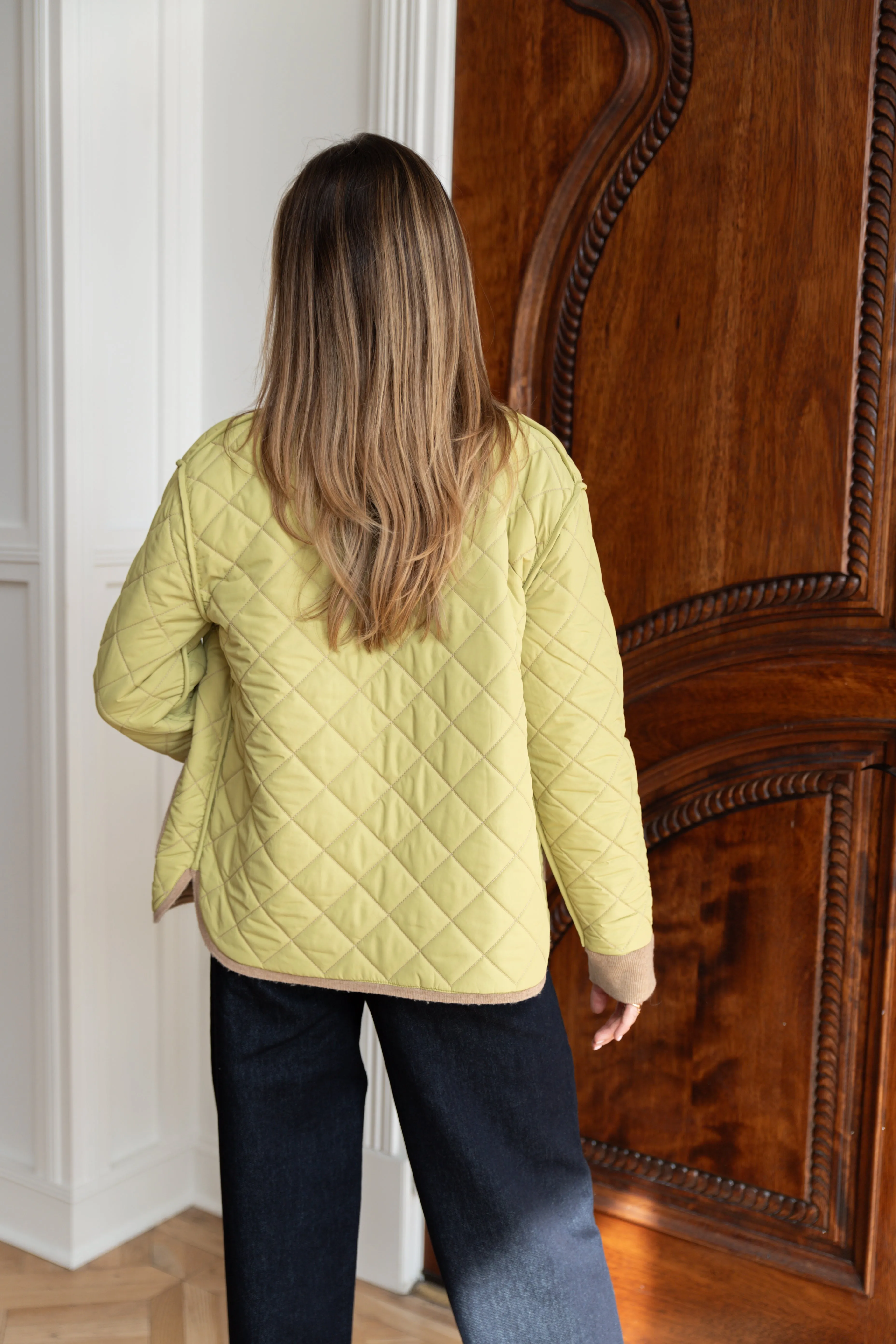 Quilted Liner Jacket in Cashmere Blend