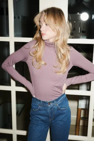 Turtleneck in fine cotton / 15 / 07 / dusty mauve