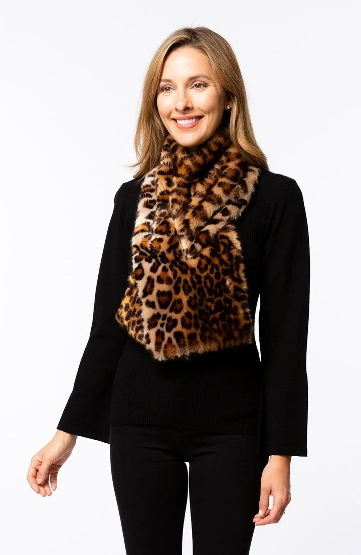 Tyler Boe Faux Fue Pull- Through Scarf Cheetah