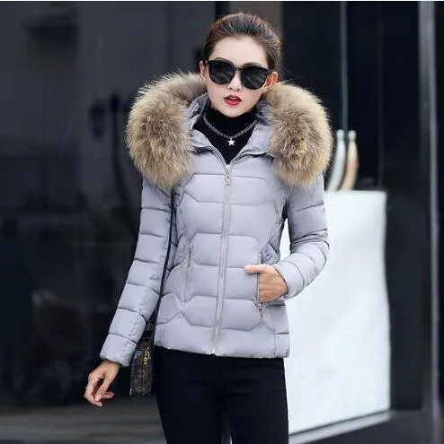 VenusFox Long Sleeve Faux Fur Hooded Parka Coats