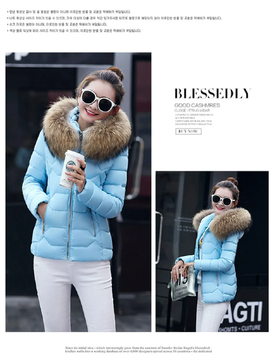 VenusFox Long Sleeve Faux Fur Hooded Parka Coats