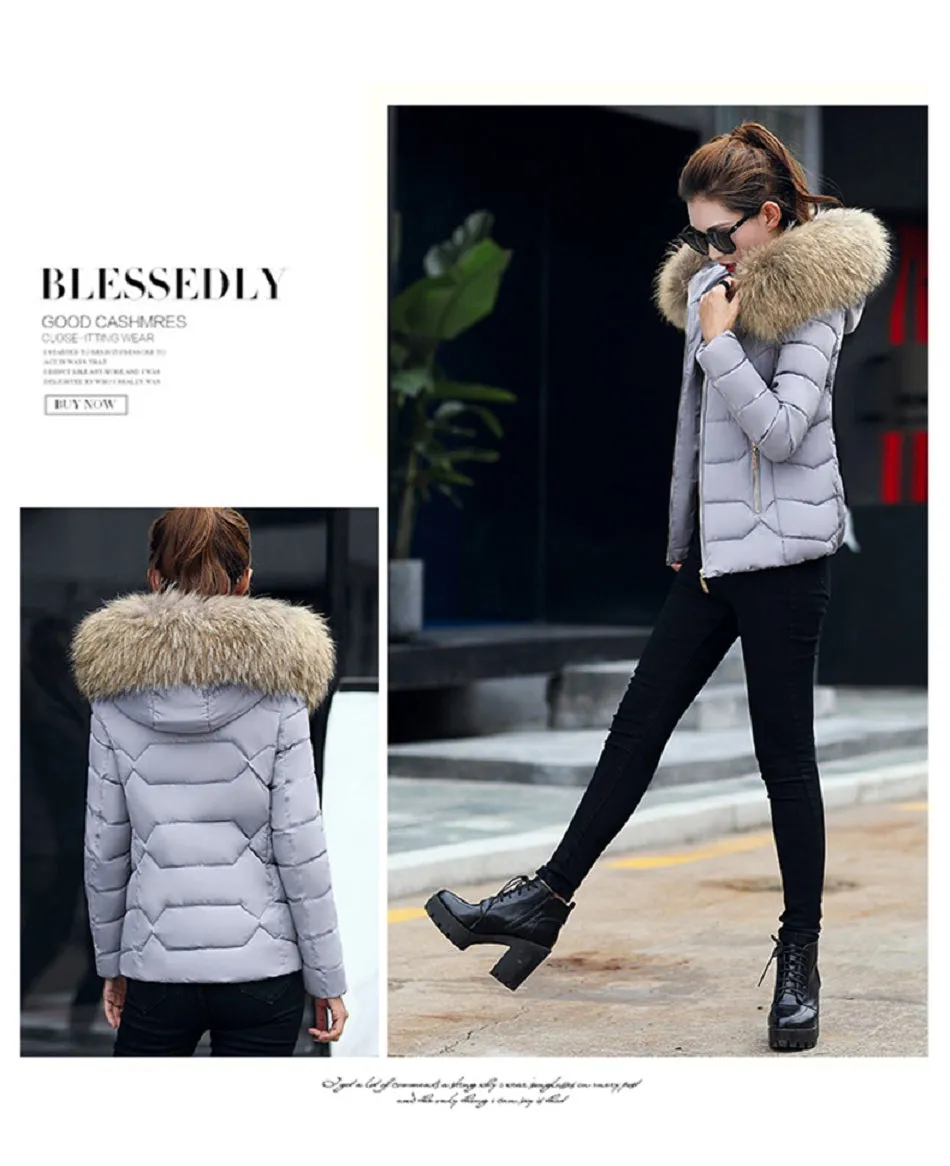 VenusFox Long Sleeve Faux Fur Hooded Parka Coats