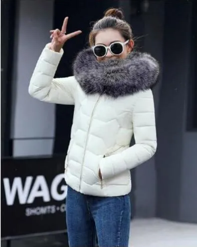 VenusFox Long Sleeve Faux Fur Hooded Parka Coats