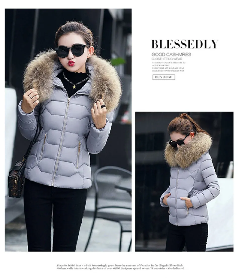 VenusFox Long Sleeve Faux Fur Hooded Parka Coats