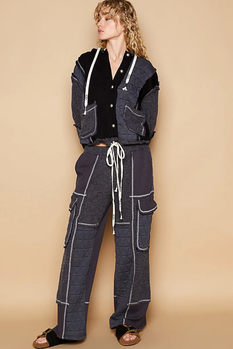 Walking in Paris Relaxed Fit Ribbed Quilted Pants (2 Options)