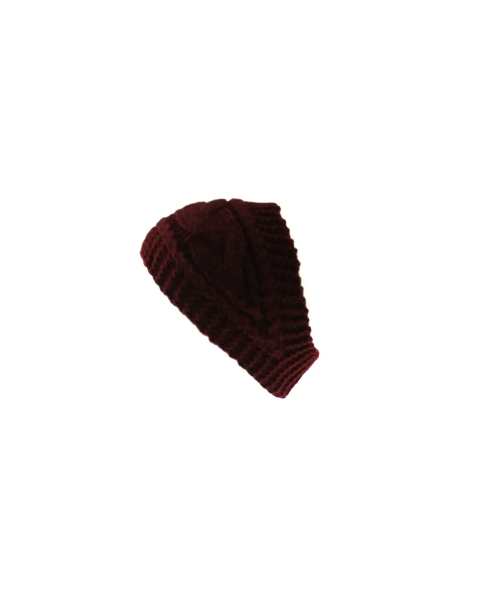 Wide Patterned Knitted Headband