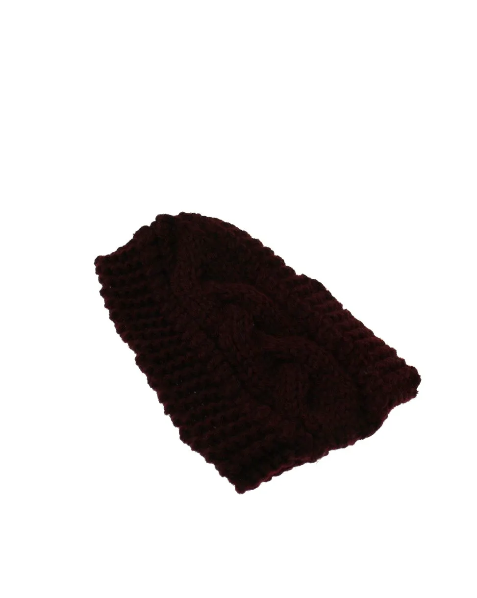 Wide Patterned Knitted Headband