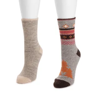 Women's 2 Pair Pack Wool Crew Socks