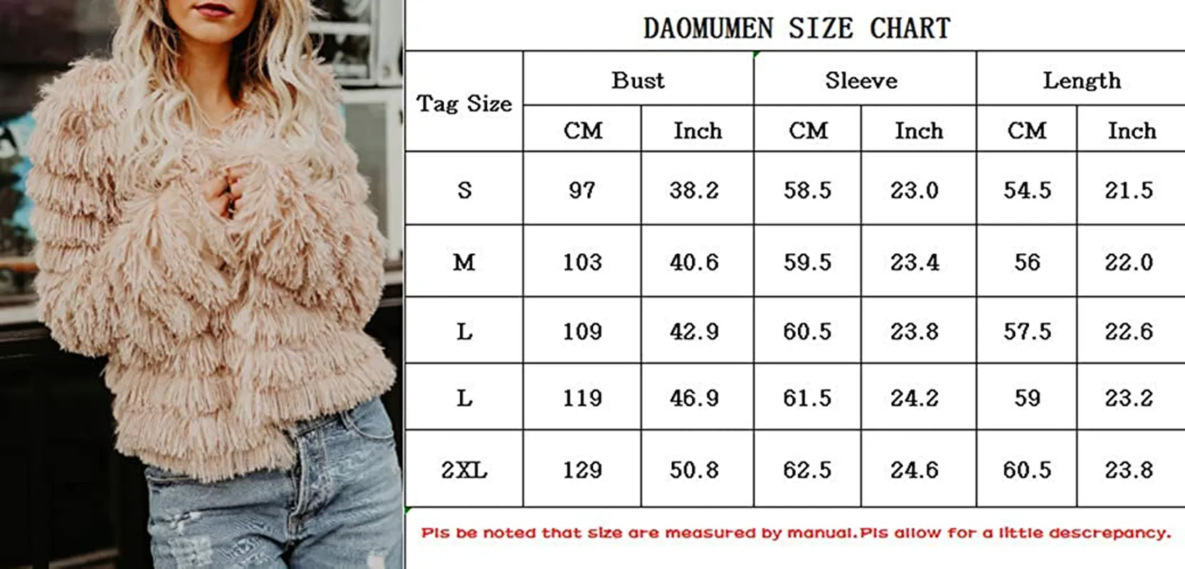 Womens Open Front Faux Fur Cardigan Vintage Parka Shaggy Jacket Coat