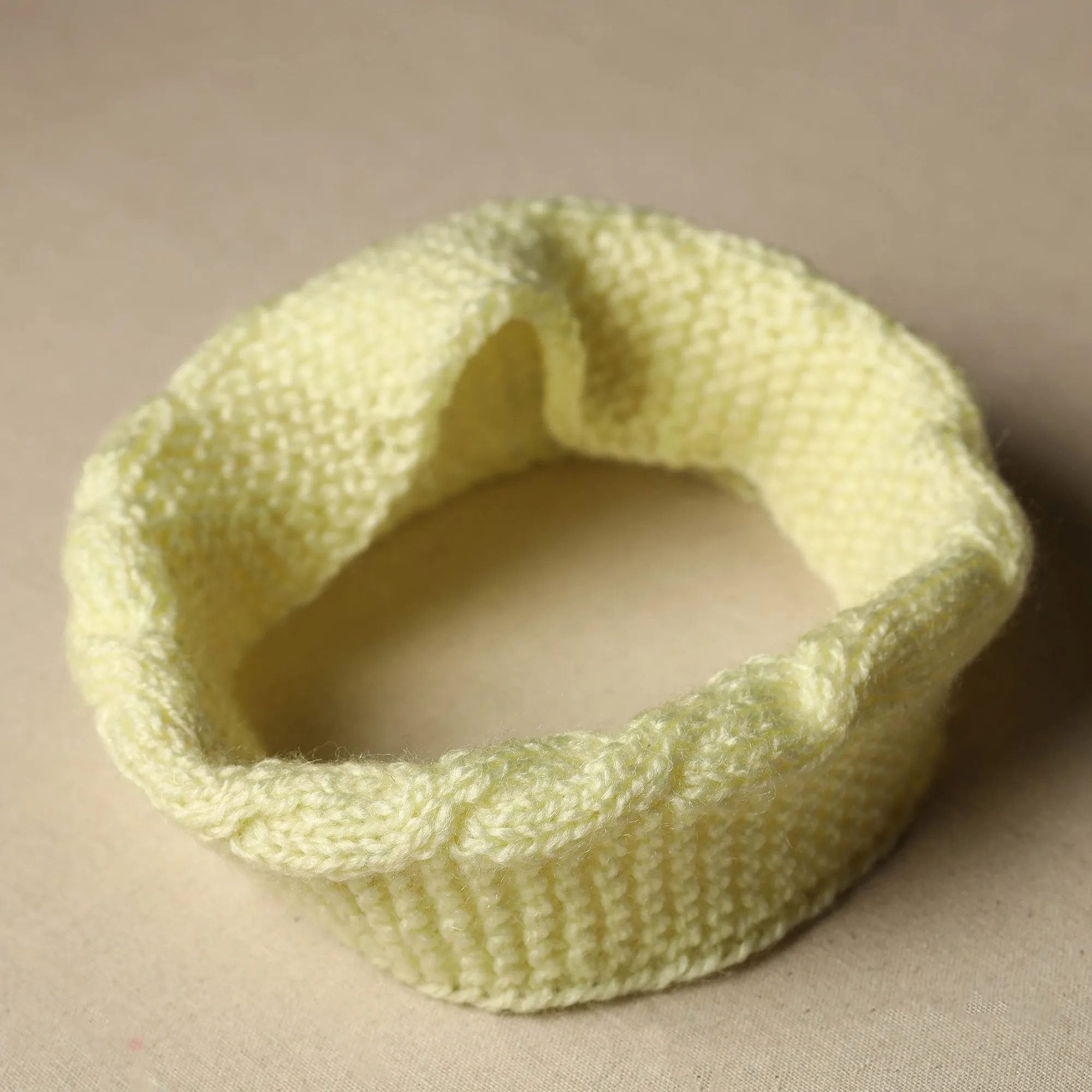 Yellow - Kumaun Hand Knitted Woolen Warm Headband 19