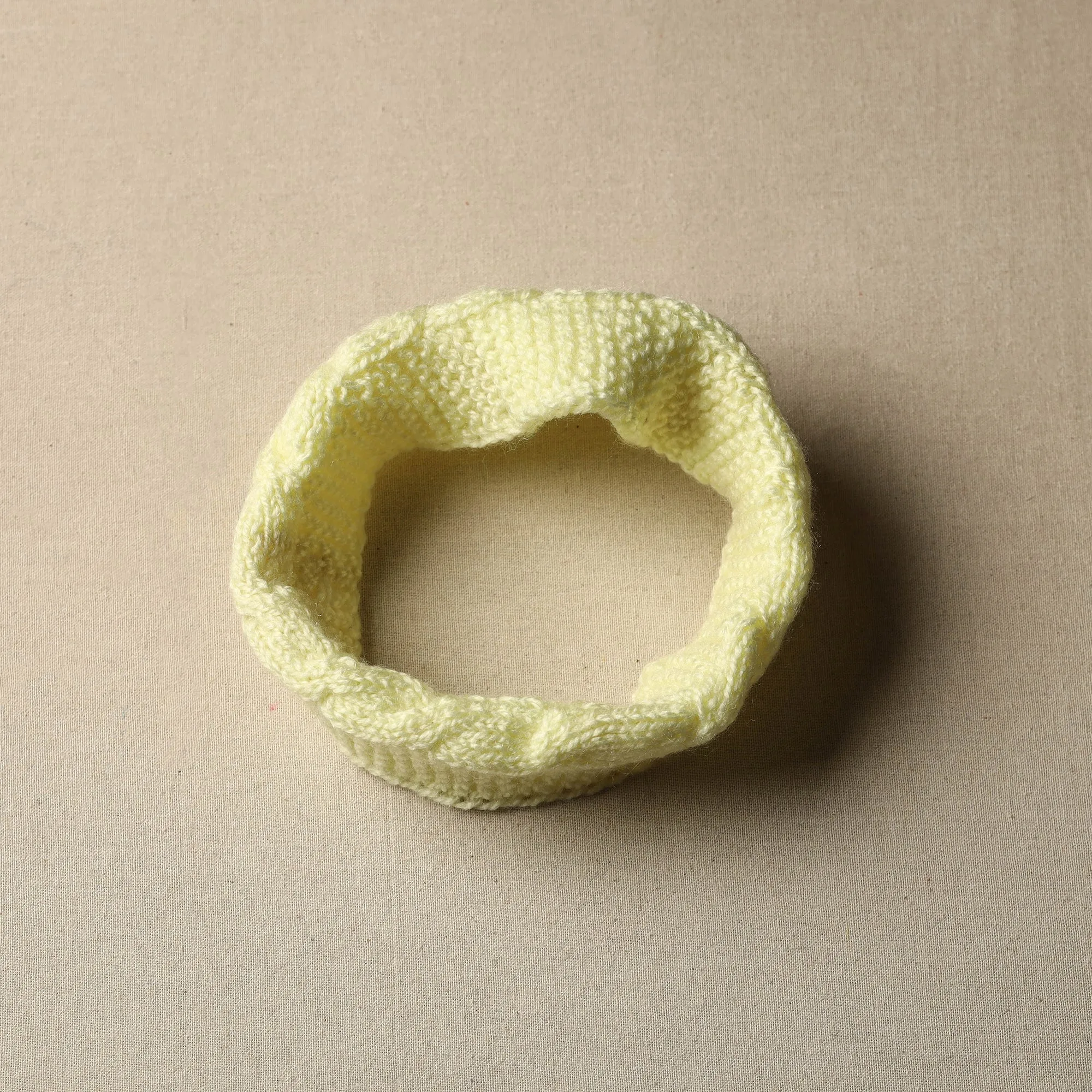 Yellow - Kumaun Hand Knitted Woolen Warm Headband 19